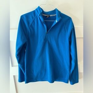 Reebok blue Fleece 3/4 style zip Jacket size small